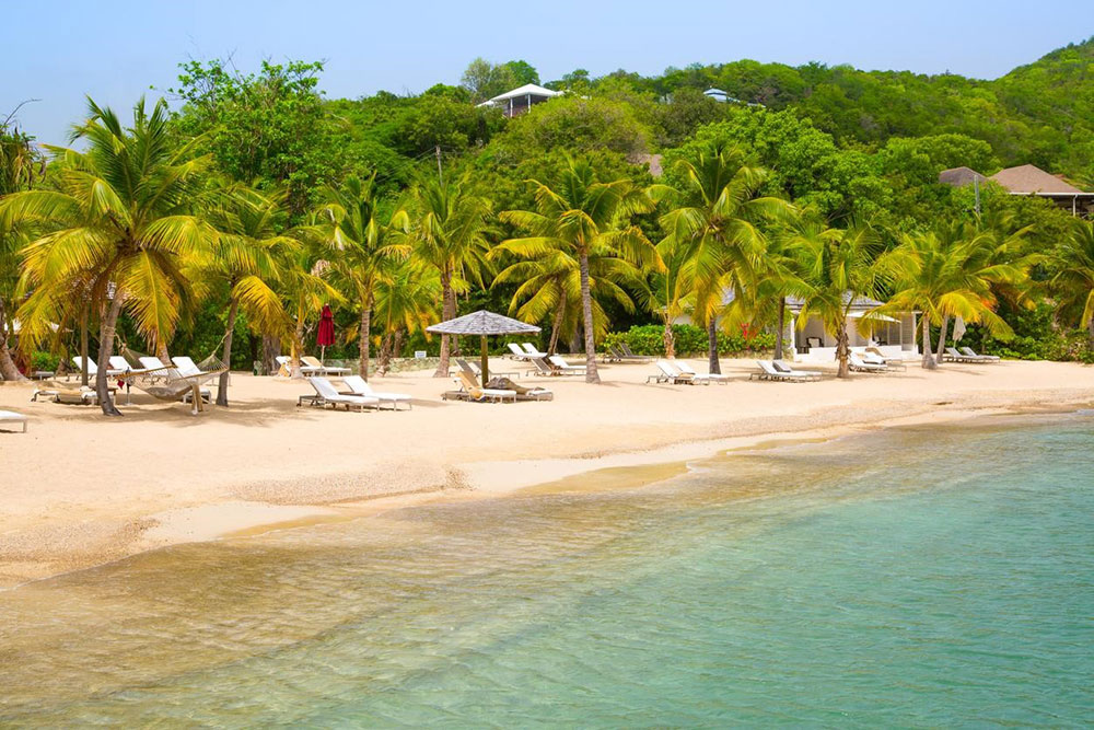 White House Bay Beach , Antigua in the Caribbean
